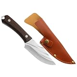 PERSELOSO Edelstahl Hackmesser mit Holzgriff Rutschfestes Fleischerbeil Tragbares Küchengerät für Fleisch und Outdoor mit Messerschutz