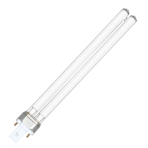 Liuyife Lampe de Désinfection UV G23 à 2 Broches 11 W, Ampoule de Désinfection UVC Compacte, Nettoie et Purifie Les étangs de Parc, Les étangs à Poissons de...