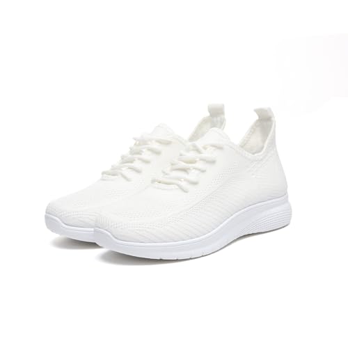 Image of Sneakers for Women Casual Lightweight Standing All Day Tennis Walking Shoes Black Non Slip Work Nursing Shoes