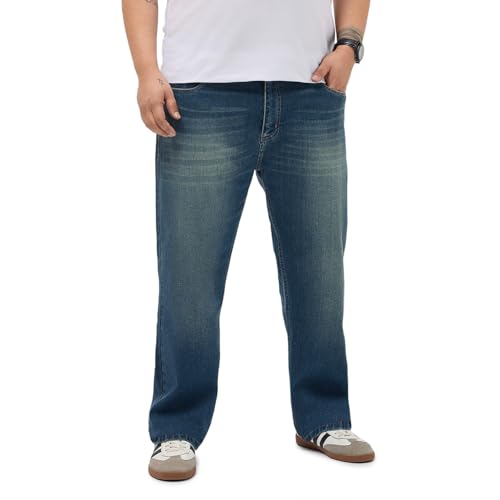 Image of Urbano Plus Men's Regular Fit Heavy Washed Denim Jeans Stretchable