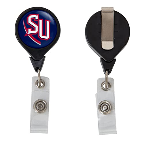 Desert Cactus Shenandoah University Retractable Badge Holder SU Hornets ID Reel with Ticket Clip for Lanyard, Work, School & Office Access