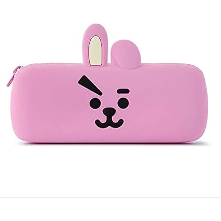 Amazon Co Jp Bt21 クッキーキャラクター キュート シリコン ペンシルケース ポーチ バッグ 文房具 オーガナイザー ピンク 文房具 オフィス用品