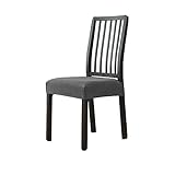 椅子カバー, ストレッチ 椅子のシートカバー ジャカード 座面カバー ダイニングルーム ウィングチェアカバー 家具プロテクター 伸縮性のある底部付き -K-6個セット