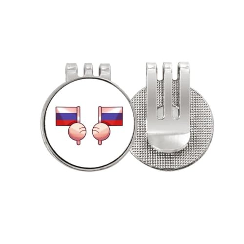Marcador de pelota de golf Rusia clip magnético esmaltado accesorio de golf unisex
