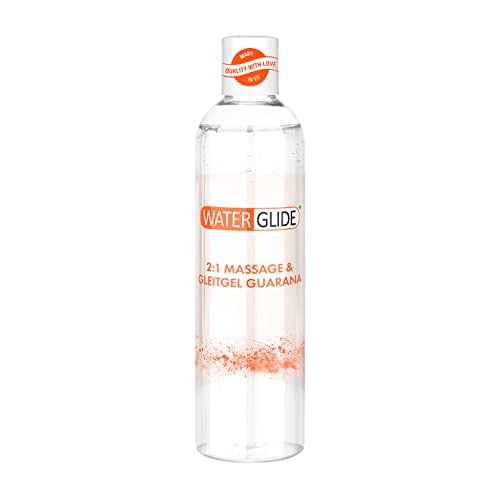 Waterglide Erlebnis- und Gleitgel Guarana mit anregendem Frischekick | Gleitmittel auf Wasserbasis | Erholsame Intimmassagen | Vegan | 300 ml Gel Flasche für Sex & Sexspielzeug | Mann & Frau