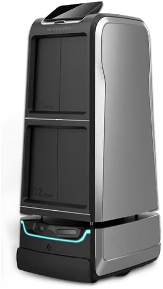 Elevator-Controlled Food Delivery Robot, Smart Autonomous Service Robot with AI, Self-Charging & Multi-Purpose for Use in Hotels, Hospitals, Schools, and Restaurants