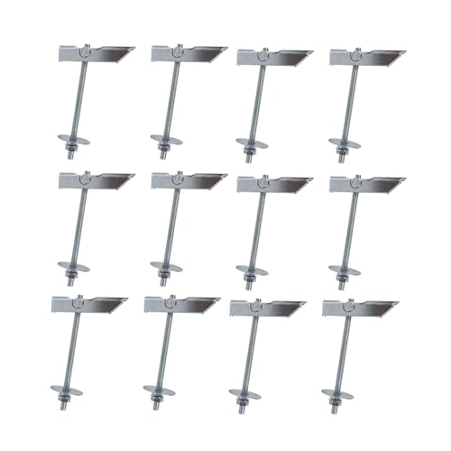 DOJA Industrial | Taco Basculante M6 | PACK 12 | Anclaje de Vuelco para fijación de elementos en pared hueca o techo | Tacos de Vuelco de Balancín para fijar ventiladores de pared, entre otros usos.