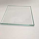 Mesa cuadrada de cristal de 61 cm, esquina segura (61 cm)
