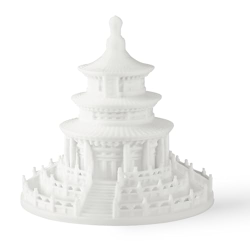 Qufoidium 3D Printed White Temple of Heaven Mini Sculpture,