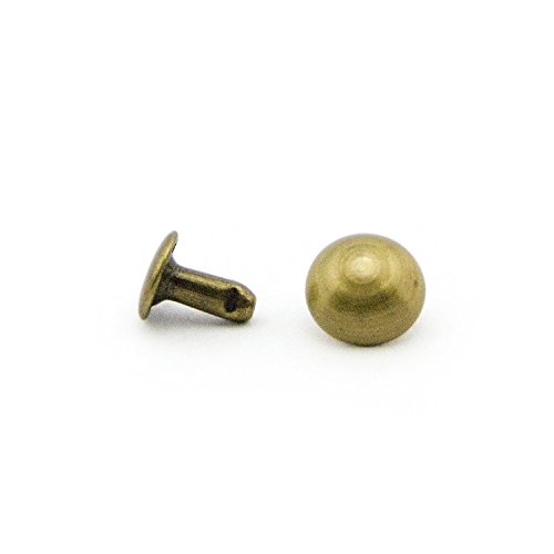 Rivets 2 parties Forme PSRAG07 Antique Gold avec dômes robustes pour cuir