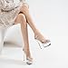 WUXIN H&P Women's 6in Clear Platform High Heels Ankle-Strap Sexy Stiletto Pole Dance Exotic Sandal Shoes