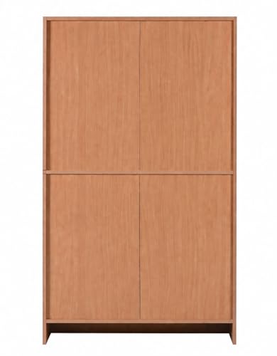 Image of DeckUp Muvo 4-Shelf Engineered Wood Book Shelf and Display Unit (Bavarian Beech, Matte Finish)