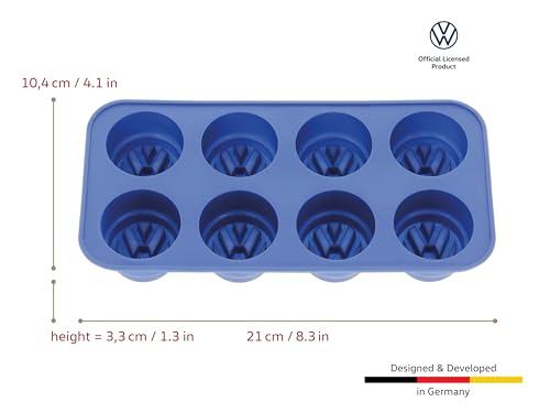 Molde para cubitos de hielo VW de silicona azul miniatura 2