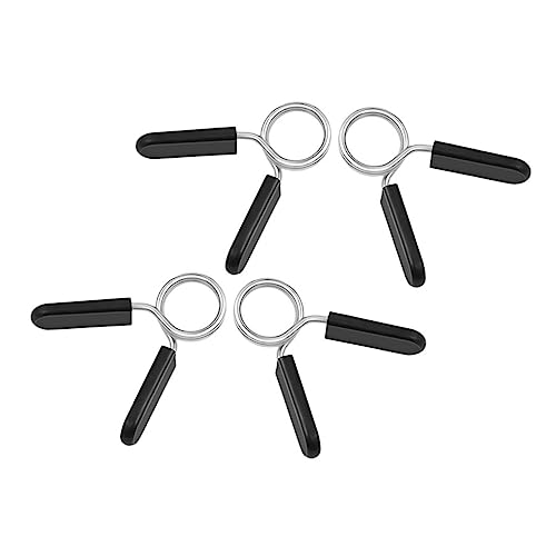 ifundom 4pcs Dumbbell Bar Clips Spring Collars for Secure Weightlifting Compatible with Standard Barbell for Gym Overhead Press Deadlifts Bench Press