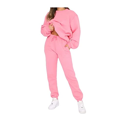 Ensemble de costume de sport pour femmes 2 pièces streetwear rose M