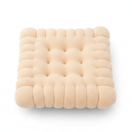 Coussin assise confortable biscuit chocolat à capitons denses - 2