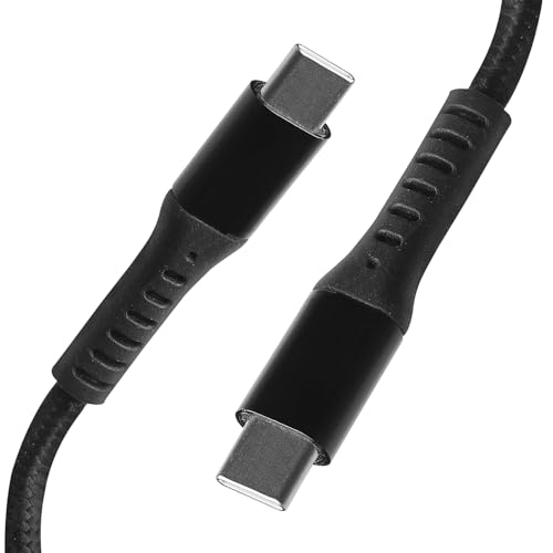 Image of Amazon Brand - Solimo Type C to C 100W PD 5A Braided Data & Fast Charging Cable For iPad, MacBook, Other USB C Devices (2 Meter, Black)