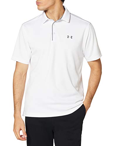 Under Armour Men s Tech Golf Polo , White (100) Graphite, X-Large