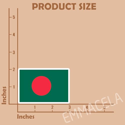 Image of (3PCS) Bangladesh Flag stickers, Countries Flag Stickers - Waterproof Vinyl Decals For Laptops, Tumblers, Water Bottles, Books, Scrapbooks, Size 3 x 2 Inch