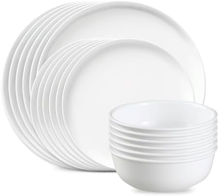 Corelle Luxe Atlas 18-Piece Dinnerware Set, Service for 6 | 30% T...