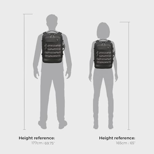 Swissdigital Design Travel Backpack with USB Charging Port, Laptop Backpack with RFID Pockets, Work Backpack Fits 16 inches Laptops for Men Women, Black | SD1647-01