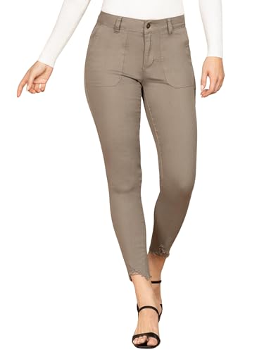 Royalty For Me Womens Women's Mid Rise Ankle Jean with Patch Pockets