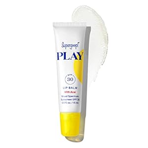 Supergoop! PLAY Lip Balm with Acai, 0.5 fl oz – SPF 30 PA+++ Broad Spectrum Sunscreen – Hydrating Honey, Shea Butter & Sunflower Seed Oil – Clean Ingredients – Great for Active Days