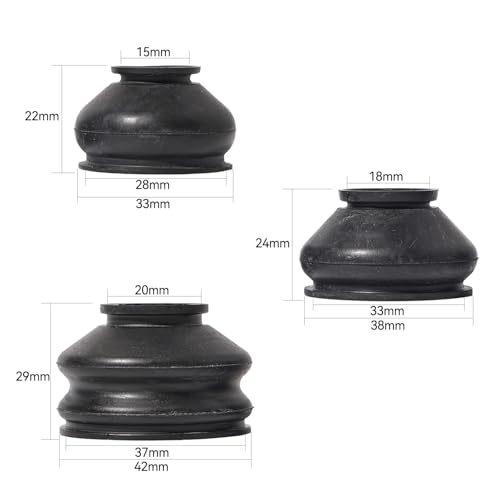 Barras de giro rótula universales con cubiertas de goma de alta resistencia para protección axial 3