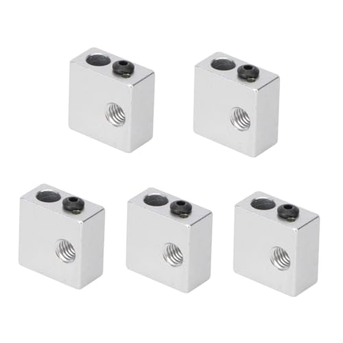 PartyKindom 5pcs Printer Heater Block Aluminum for Extruder for Printing Blocks and Hotend Printer