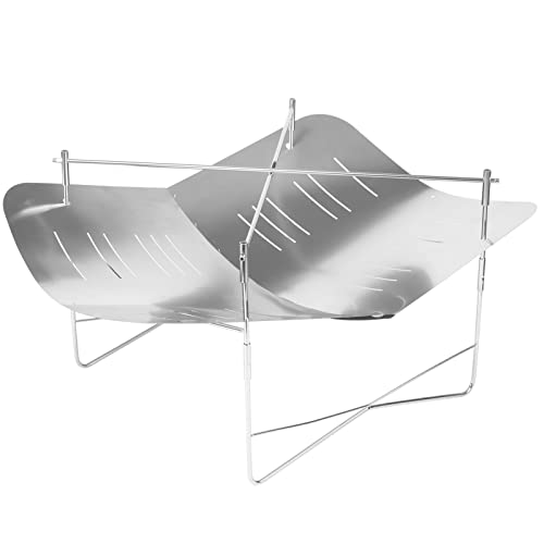 HonToy 焚き火台 大型折りたたみ焚火台 コンパクト 軽量 キ ャンプ 焚火 五徳コンロ キャンプ用品 ステンレススチール 製 1台多役 組立簡単 持ち運び 折りたたみ 収納袋付き