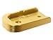 NDZ Performance Magazine Floor Base Plate for Glock 43X & Glock 48 9mm, Gold Aluminum with Black Laser Engraving, Made in The USA - NDZ Skull 2