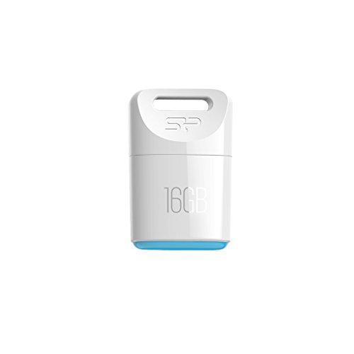 Silicon Power 16GB USB 2.0 T06 Touch Flash Drive, White (SP016GBUF2T06V1W)