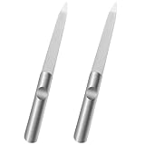 2 Stück Nagelfeilen,Edelstahl Doppelseitige Nail File,Professionelle...
