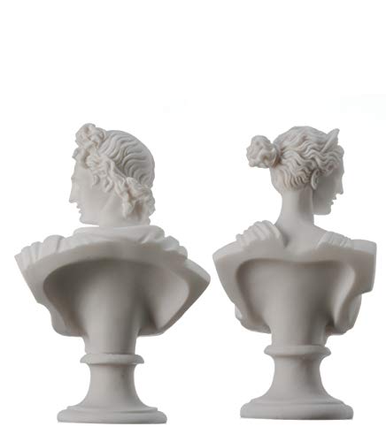 Artemis Diana And Apollo Bust Greek Statues Handmade Figurine Gods Alabaster Articrafts #TOP5