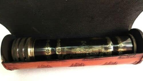 Antique Vintage Nautical Maritime Brass Antique Kaleidoscope with Leather Box Gifts for Son,Daughter by Unique Nautical Export image 4