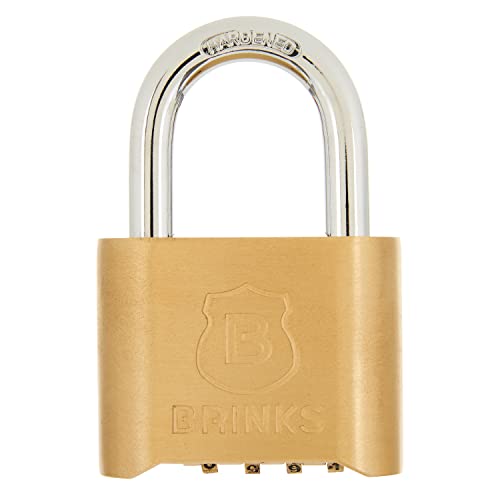 BRINKS 171-50051 Solid Brass Resettable Combination Lock, 48mm #1