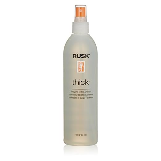 RUSK Designer Collection Thick Body and Texture Amplifier, Gives Incredible Body, Creates Texture and Volume, Anyone with Fine, Limp, Lazy Hair, 13.5 Fl Oz