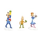 Department 56 Dr. Seuss Grinch Village Accessories Who-Ville Friends and Neighbors 3-Piece Figurine Set, Various Sizes, Multicolor