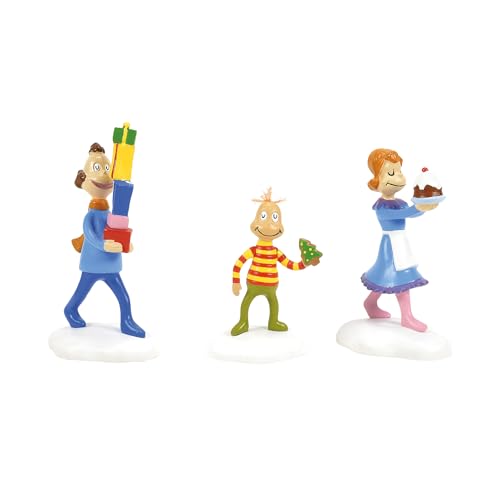 Department 56 Dr. Seuss Grinch Village Accessories Who-Ville Friends and Neighbors 3-Piece Figurine Set Various Sizes Multicolor