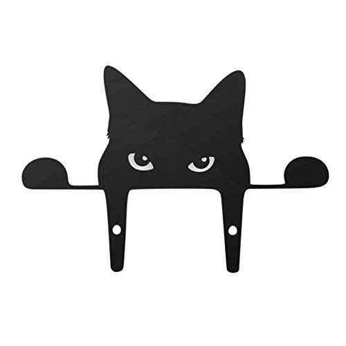YLJYST Arte de decoración de jardín, Adornos de decoración de Gato de Gato Negro, Cerca Post, Paddock Art Higher Garden Window Linda Animal Gato Estatua Cover
