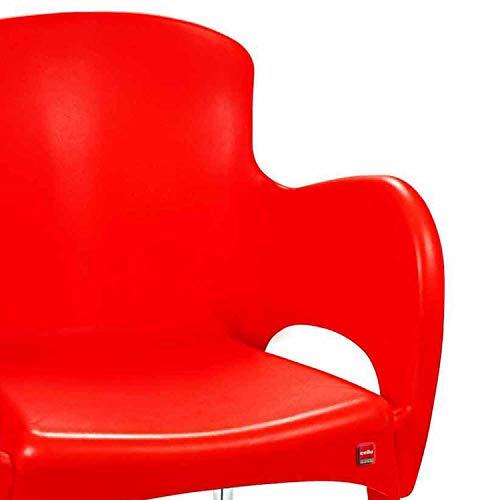 Image of CELLO Xylo Chair Set Pack of 2 - Red | Strong and Durable | Easy to Clean | Chair for Living Room, Bed Room, Kitchen, Office Room, Outdoor | 3 Years Warranty