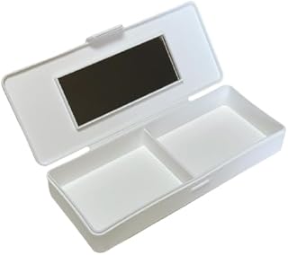 左右を分けて収納できる 4日分/計8枚収納可能『使い捨てコンタクト用ケース(ミラー付き)』1個