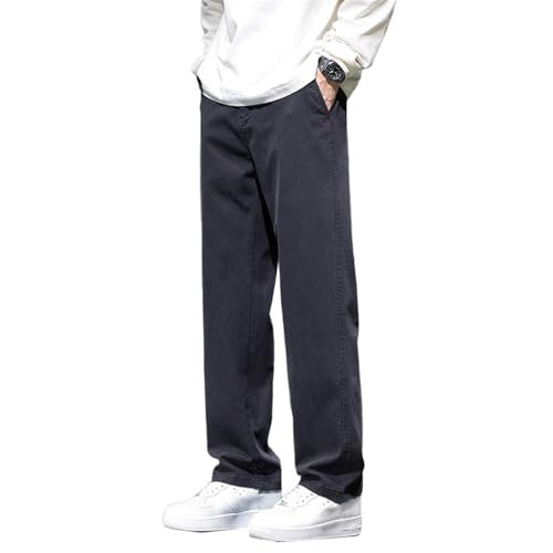 Men's Casual Pants for Spring, Straight-Leg Loose Long Pants for Autumn Winter