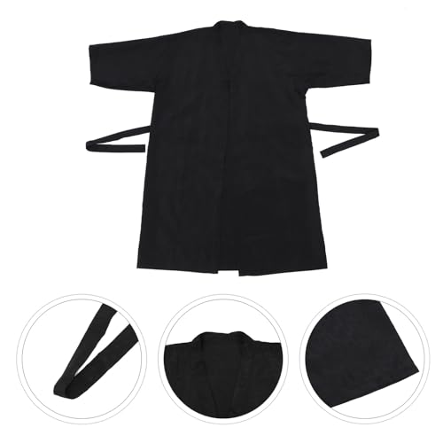 Capa para Corte de Cabello y Bata para Teñir Cabello Negra Transpirable para Peluquería, Delantal Protector para Clientes, Adecuada para Cuidado Capilar y Uso en Salón miniatura 4