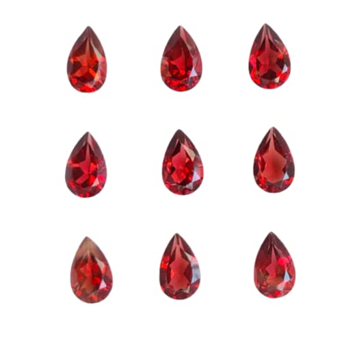 Jai Gems 10 Pcs Natural Mozambique Mined Garnets Top Quality Pear | 6X4Mm Sizes | Red Garnet Loose Gemstone For Jewelry #TOP3