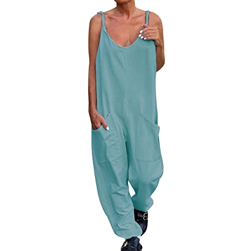 Monos de mujer de verano mameluco con tirantes casual holgado fresco