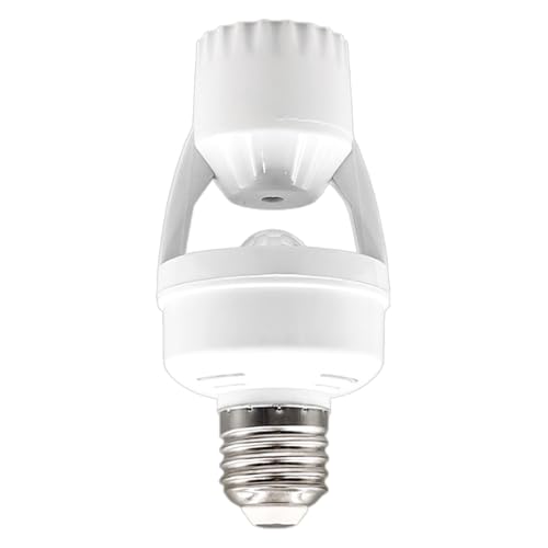 E27 Socket de bulbo de sensor de movimiento - Adaptador de soporte de lámpara inteligente con función de encendido automático | Salida de bombilla para sótano, -comer, sala de almacenamiento, gar