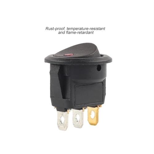 Interruptor basculante redondo de 23 mm para sustitución de paneles en coches y barcos 7