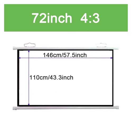 Pantalla de proyección para cine en casa 72 pulg 4:3 miniatura 7