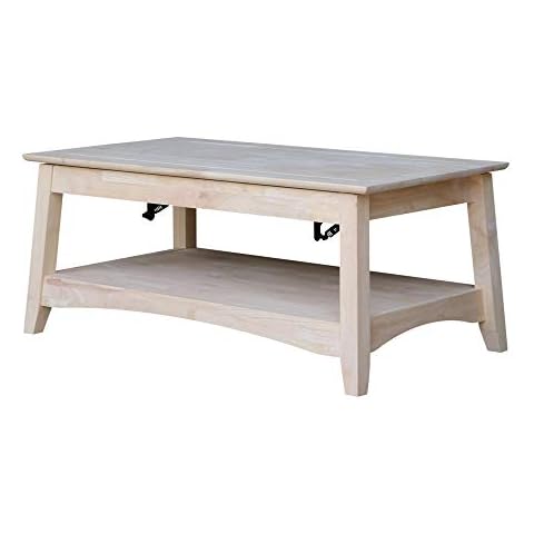 International Concepts Bombay Solid Wood Lift Top Table Cover